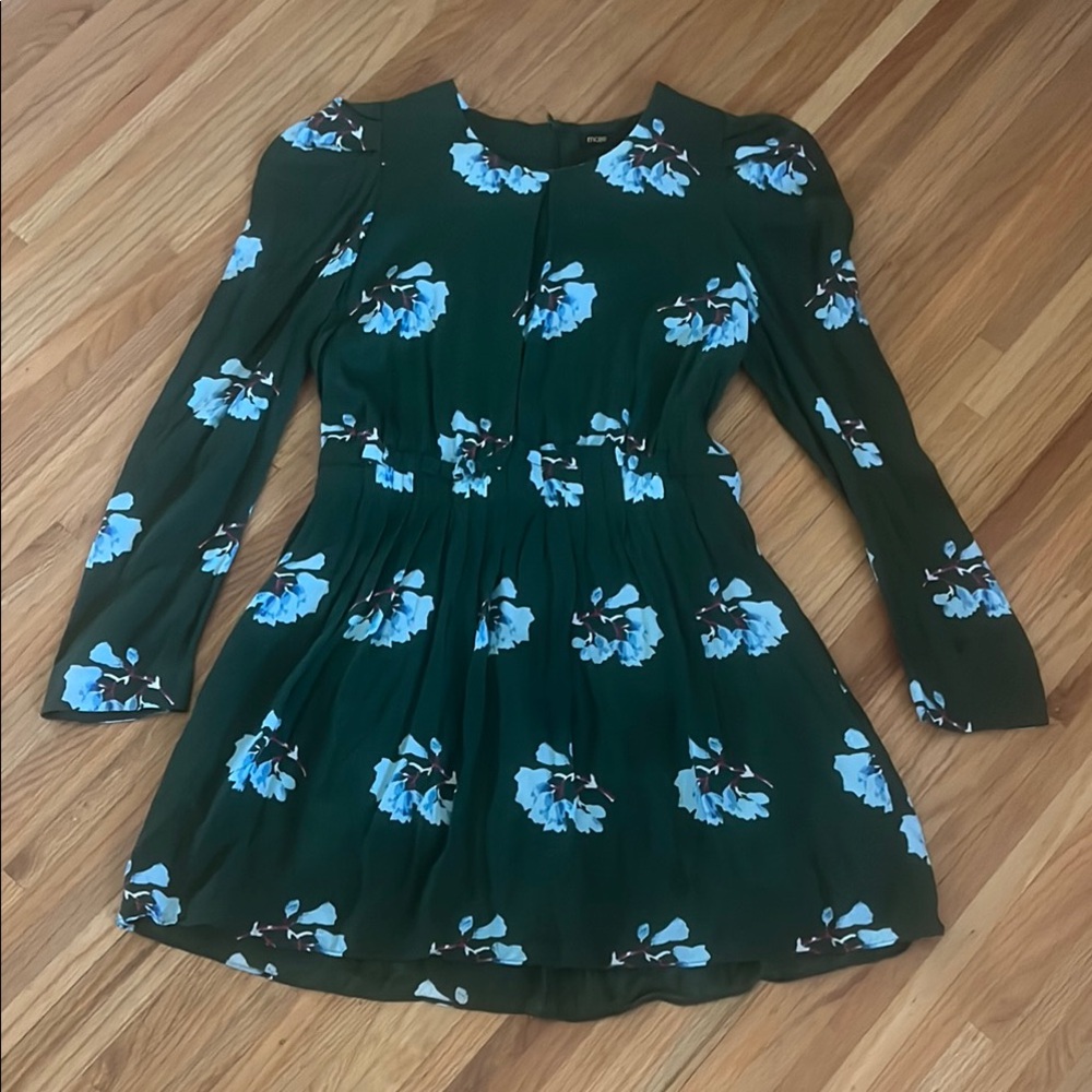Maje Green Floral Jumpsuit